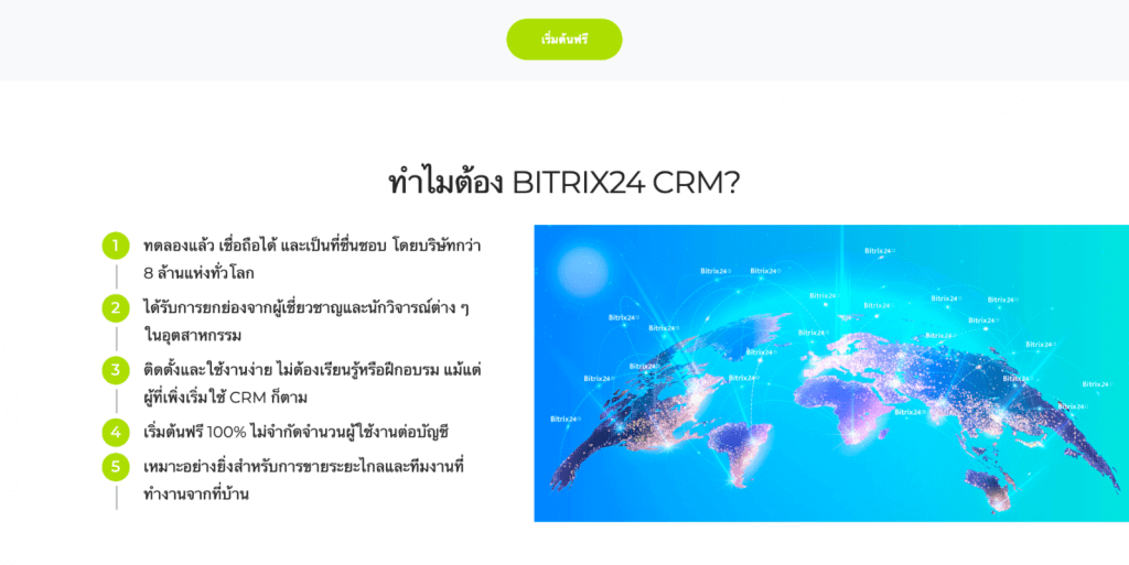 Bitrix24 CRM ฟรีหนึ่งเดียวที่จะครอบคลุมความต้องการของคุณทั้งหมด